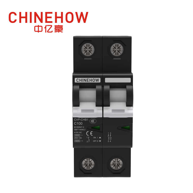 CVP-CHB1 Series IEC 2P Black Miniature Circuit Breaker