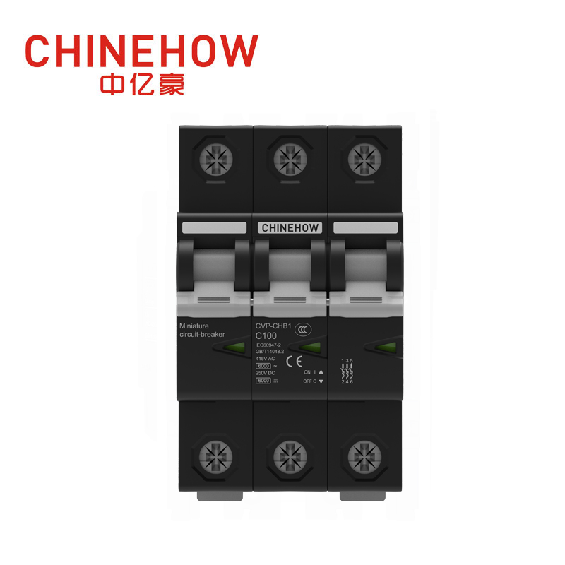 CVP-CHB1 Series IEC 3P Black Miniature Circuit Breaker